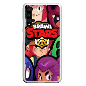 Чехол для Honor 20 с принтом BRAWL STARS в Рязани, Силикон | Область печати: задняя сторона чехла, без боковых панелей | 8 bit | 8 бит | bibi | brawl stars | crow | el brown | leon | leon shark | max | mr.p | sally leon | shark | stars | virus | werewolf | акула | биби | вирус | ворон | леон | оборотень | пингвин