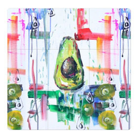 Магнитный плакат 3Х3 с принтом Авокадо авангард в Рязани, Полимерный материал с магнитным слоем | 9 деталей размером 9*9 см | авокадо | веган | девушкам | здоровое питание | здоровье | люблю авокадо | овощи | пп | стильно | сыроед | фрукты