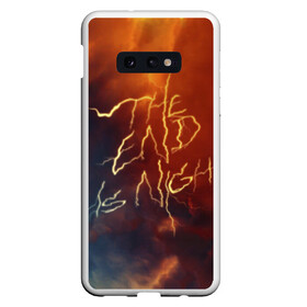 Чехол для Samsung S10E с принтом The end is night в Рязани, Силикон | Область печати: задняя сторона чехла, без боковых панелей | evil | good | good omens | азирафель | ангел | благие намерения | гуд оменс | демон | добро | зло | кроули