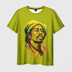 Мужская футболка 3D с принтом RastaArt 3 в Рязани, 100% полиэфир | прямой крой, круглый вырез горловины, длина до линии бедер | art | bob marley | cannabis | rasta | rastaman | reggae | reggy | weed | боб марли | раста | растаман | регги | рэгги