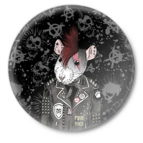 Значок с принтом Крыса в косухе в Рязани,  металл | круглая форма, металлическая застежка в виде булавки | anarchy | clothes | cool | earring | hairstyle | hamster | icon | jacket | mohawk | mouse | music | muzzle | piercing | punk | rat | riveting | rock | skull | spikes | анархия | значок | ирокез | к | клепки | круто | крыса | куртка | музыка | мышь