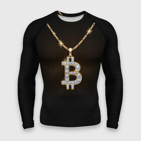 Мужской рашгард 3D с принтом Бриллиантовый биткоин в Рязани,  |  | bitcoin | black | chain | color | diamond | emblem | gold | golden | hip hop | logo | luxury | money | style | symbol | алмаз | блеск | блестящий | бриллиант | валюта | деньги | знак | золото | золотой | криптовалюта | кулон | логотип | люкс | роскошь | с