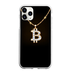 Чехол для iPhone 11 Pro Max матовый с принтом Бриллиантовый биткоин в Рязани, Силикон |  | bitcoin | black | chain | color | diamond | emblem | gold | golden | hip hop | logo | luxury | money | style | symbol | алмаз | блеск | блестящий | бриллиант | валюта | деньги | знак | золото | золотой | криптовалюта | кулон | логотип | люкс | роскошь | с