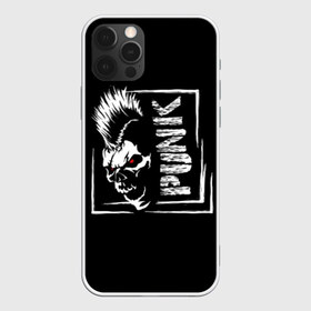 Чехол для iPhone 12 Pro Max с принтом Punk в Рязани, Силикон |  | anarchy | anger | black | emblem | hair | hairstyle | horror | illustration | look | mohawk | punk | red | scar | scary | skull | terrible | white | анархия | белый | взгляд | волосы | злость | иллюстрация | ирокез | красный | панк | прическа | страшный |