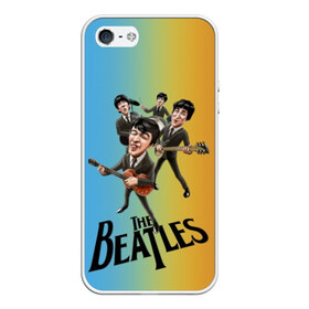 Чехол для iPhone 5/5S матовый с принтом The Beatles в Рязани, Силикон | Область печати: задняя сторона чехла, без боковых панелей | Тематика изображения на принте: george harrison | john lennon | paul mccartney | psychedelic rock | ringo starr | the beatles | англия | ансамбль | джон леннон | джордж харрисон | пол маккартни | психоделический рок | ринго старр