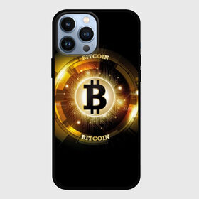 Чехол для iPhone 13 Pro Max с принтом Золотой биткоин в Рязани,  |  | bitcoin | black | business | coin | digital | electronic | emblem | future | golden | money | power | symbol | technology | web | yellow | бизнес | биткоин | будущее | валюта | веб | власть | деньги | желтый | жетон | золотой | криптовалюта | монета | сим