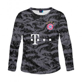 Женский лонгслив 3D с принтом Bayern away gk 18-19 в Рязани, 100% полиэстер | длинные рукава, круглый вырез горловины, полуприлегающий силуэт | bayern | champions league | germany | munchen | бавария | германия | левандовски | лига чемпинов | мюнхен | нойер | рибери | роббен