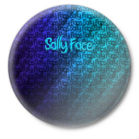 Значок с принтом Sally Face (Pattern). в Рязани,  металл | круглая форма, металлическая застежка в виде булавки | 2019 | 3d | pattern | sally face | tekstura | абстракция | градиент | игра | лого | логотип | надпись | паттерн | стиль | текстура