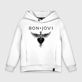 Детское худи Oversize хлопок с принтом Bon Jovi в Рязани, френч-терри — 70% хлопок, 30% полиэстер. Мягкий теплый начес внутри —100% хлопок | боковые карманы, эластичные манжеты и нижняя кромка, капюшон на магнитной кнопке | Тематика изображения на принте: bon jovi | альбом | арена | бон | бон джови | глэм | группа | джови | джон | метал | музыка | надпись | песни | поп | попрок | рок | рокер | смайл | солист | софт | стена | хард | хеви | хевиметал