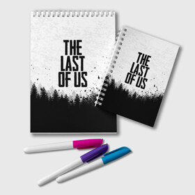 Блокнот с принтом THE LAST OF US в Рязани, 100% бумага | 48 листов, плотность листов — 60 г/м2, плотность картонной обложки — 250 г/м2. Листы скреплены удобной пружинной спиралью. Цвет линий — светло-серый
 | gamer | player | stels | the last of us | the last of us part 2 | бегун | джоэл | каннибалы | охотники | сталкер | топляк | цикады | щелкун | элли