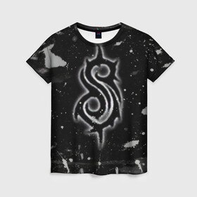 Женская футболка 3D с принтом Slipknot. в Рязани, 100% полиэфир ( синтетическое хлопкоподобное полотно) | прямой крой, круглый вырез горловины, длина до линии бедер | 3d | slipknot | абстракция | брызги красок | гранж | лого | логотип | металл | музыка | ню метал группа | рок | слипкнот | текстура | эмблема