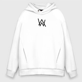 Мужское худи Oversize хлопок с принтом ALAN WALKER в Рязани, френч-терри — 70% хлопок, 30% полиэстер. Мягкий теплый начес внутри —100% хлопок | боковые карманы, эластичные манжеты и нижняя кромка, капюшон на магнитной кнопке | alan walker | aw | electro | electro music | music | алан уокер | музыка | музыкант | электро | электронная музыка