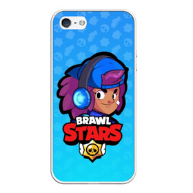 Чехол для iPhone 5/5S матовый с принтом Shelly - BRAWL STARS в Рязани, Силикон | Область печати: задняя сторона чехла, без боковых панелей | brawl | bull | colt | crow | el primo | game | games | leon | moba | online | penny | poco | shelly | spike | star | stars | wanted | брав | бравл | браво | звезда | звезды | игра | игры | онлайн | старс