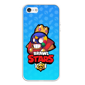 Чехол для iPhone 5/5S матовый с принтом El Primo - BRAWL STARS в Рязани, Силикон | Область печати: задняя сторона чехла, без боковых панелей | brawl | bull | colt | crow | el primo | game | games | leon | moba | online | penny | poco | shelly | spike | star | stars | wanted | брав | бравл | браво | звезда | звезды | игра | игры | лого | моба | онлайн | старс