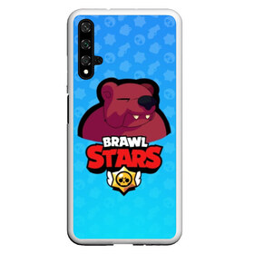 Чехол для Honor 20 с принтом Bear - BRAWL STARS в Рязани, Силикон | Область печати: задняя сторона чехла, без боковых панелей | Тематика изображения на принте: bear | brawl | bull | colt | crow | el primo | game | games | leon | moba | online | penny | poco | shelly | spike | star | stars | wanted | брав | бравл | браво | звезда | звезды | игра | игры | моба | онлайн | старс