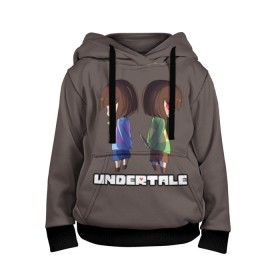 Детская толстовка 3D с принтом Undertale в Рязани, 100% полиэстер | двухслойный капюшон со шнурком для регулировки, мягкие манжеты на рукавах и по низу толстовки, спереди карман-кенгуру с мягким внутренним слоем | Тематика изображения на принте: animation | chara | comic | dub | flowey | frisk | megalovania | papyrus | sans | undertale comic dub | андертейл | папирус | подземная | санс | сказка