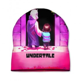 Шапка 3D с принтом UNDERTALE в Рязани, 100% полиэстер | универсальный размер, печать по всей поверхности изделия | game | undertale | азриэль дримурр | альфис | андайн | андертейл | асгор дримурр | добро | дьявол | зло | игра | игры | кости | меттатон | папирус | санс | стрела | ториэль | трезубец | фриск | чара | черный