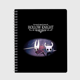 Тетрадь с принтом Hollow Knight в Рязани, 100% бумага | 48 листов, плотность листов — 60 г/м2, плотность картонной обложки — 250 г/м2. Листы скреплены сбоку удобной пружинной спиралью. Уголки страниц и обложки скругленные. Цвет линий — светло-серый
 | 3d | hollow knight | игра | полый рыцарь | холлоу найт