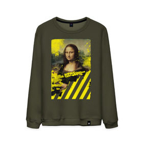 Мужской свитшот хлопок с принтом mona lisa в Рязани, 100% хлопок |  | impressionism off white | mona lisa | off white | off white купить | off white мужской | off white цена