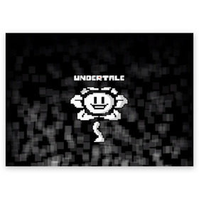 Поздравительная открытка с принтом Undertale. в Рязани, 100% бумага | плотность бумаги 280 г/м2, матовая, на обратной стороне линовка и место для марки
 | 3d | pixel | undertale | абстракция | андертейл | геометрия | игра | надпись | пиксель | пикселя | подземная история | текстура | цветок