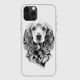 Чехол для iPhone 12 Pro Max с принтом Кокер спаниель в Рязани, Силикон |  | animal | black | breed | cocker spaniel | cool | dog | eyes | interesting | look | muzzle | white | wool | белый | взгляд | глаза | животное | интересный | кокер спаниель | пёс | порода | прикольный | псина | собака | собакен | черный | шерсть