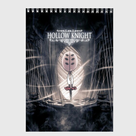 Скетчбук с принтом Hollow Knight в Рязани, 100% бумага
 | 48 листов, плотность листов — 100 г/м2, плотность картонной обложки — 250 г/м2. Листы скреплены сверху удобной пружинной спиралью | 3d | hollow knight | hornet | игра | полый рыцарь | текстура | холлоу найт