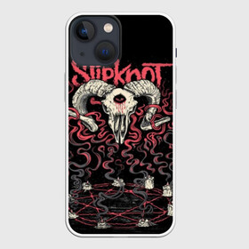 Чехол для iPhone 13 mini с принтом Slipknot в Рязани,  |  | band | corey taylor | jim root | metal | mick thomson | music | official | альтернативный | глэм | готик | гранж | метал | музыка | пост | рок | слипкнот | хард