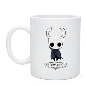 Кружка с принтом Hollow Knight в Рязани, керамика | объем — 330 мл, диаметр — 80 мм. Принт наносится на бока кружки, можно сделать два разных изображения | Тематика изображения на принте: hallownest | hollow knight | the knight | игры | компьютерная игра | реймер | рыцарь