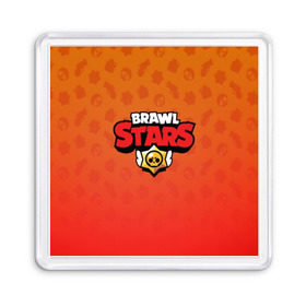 Магнит 55*55 с принтом Brawl Stars. в Рязани, Пластик | Размер: 65*65 мм; Размер печати: 55*55 мм | 3d | brawl stars | moba | pattern | red | абстракция | бравл старс | геометрия | жанр | игра | красный | лого | логотип | надпись | паттерн | текстура