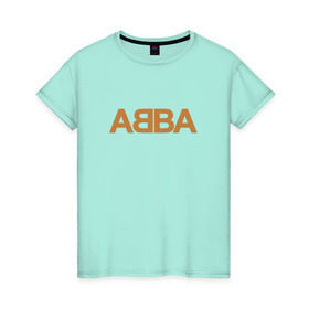Женская футболка хлопок с принтом ABBA в Рязани, 100% хлопок | прямой крой, круглый вырез горловины, длина до линии бедер, слегка спущенное плечо | абба | агнета | анни фрид | брур | бьорн | коллектив | музыка | швеция