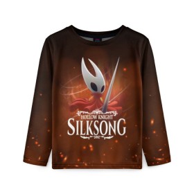 Детский лонгслив 3D с принтом Hollow Knight: SILKSONG в Рязани, 100% полиэстер | длинные рукава, круглый вырез горловины, полуприлегающий силуэт
 | game | games | ghosts | godmaster | hollow | hornet | knight | metroidvania | silksong | zote | гримм | зот | игра | игры | квиррел | найт | песня | полый | призраки | пустой | рыцарь | силксонг | холлоу | хорнет | шелк