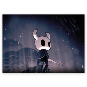 Поздравительная открытка с принтом Рыцарь - HOLLOW KNIGHT в Рязани, 100% бумага | плотность бумаги 280 г/м2, матовая, на обратной стороне линовка и место для марки
 | Тематика изображения на принте: game | games | ghosts | godmaster | hollow | hornet | knight | metroidvania | silksong | zote | гримм | зот | игра | игры | квиррел | найт | песня | полый | призраки | пустой | рыцарь | силксонг | холлоу | хорнет | шелк