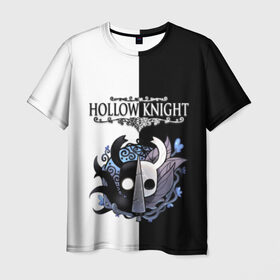 Мужская футболка 3D с принтом Hollow Knight (Black & White) в Рязани, 100% полиэфир | прямой крой, круглый вырез горловины, длина до линии бедер | Тематика изображения на принте: game | hollow knight | hollow knight godmaster | hollow knight map | hollow knight ps4 | silksong | белый | зот могучий | игра | карта | королевство | метроидвания | полый король | приключения букашек | халлоунест | холлоу кнайт | черный