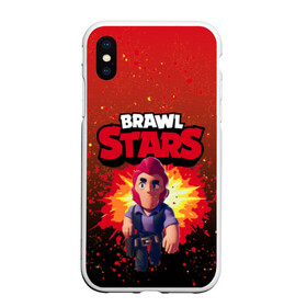 Чехол для iPhone XS Max матовый с принтом Brawl Stars Colt в Рязани, Силикон | Область печати: задняя сторона чехла, без боковых панелей | boom | brawl | brawl st | brawl stars | colt | logo | map | mobo | pattern | poco | shelly | stars | бравл | взрыв | игра | игры | карта | кольт | лого | мобильные игры | патерн | паттерн | поко | старс | шелли