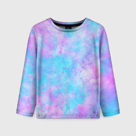 Детский лонгслив 3D с принтом Мрамор Tie Dye в Рязани, 100% полиэстер | длинные рукава, круглый вырез горловины, полуприлегающий силуэт
 | tie dye | летняя футболка | розовый | синий | тай дай | фиолетовый | яркая футболка