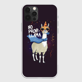 Чехол для iPhone 12 Pro Max с принтом No prob-llama в Рязани, Силикон |  | Тематика изображения на принте: лама
lama
вечеринка
тусовка
party
нет проблем