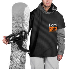 Накидка на куртку 3D с принтом PORN HUB в Рязани, 100% полиэстер |  | карбон | логотип | пошлое