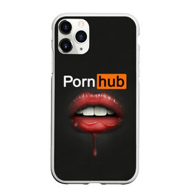 Чехол для iPhone 11 Pro матовый с принтом PORN HUB в Рязани, Силикон |  | губы | логотип | пошлое