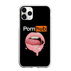 Чехол для iPhone 11 Pro Max матовый с принтом PORN HUB в Рязани, Силикон |  | Тематика изображения на принте: губы | логотип | пошлое