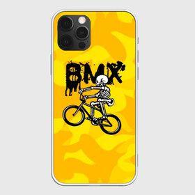 Чехол для iPhone 12 Pro Max с принтом BMX в Рязани, Силикон |  | bike | bmx | bones | extreme | skeleton | skull | sport | велосипед | скелет | спорт | череп | экстрим