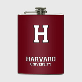 Фляга с принтом Harvard University_форма в Рязани, металлический корпус | емкость 0,22 л, размер 125 х 94 мм. Виниловая наклейка запечатывается полностью | Тематика изображения на принте: harvard university | гарвард | колледж | образование | студенты | сша | университет | школа