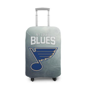 Чехол для чемодана 3D с принтом St. Louis Blues в Рязани, 86% полиэфир, 14% спандекс | двустороннее нанесение принта, прорези для ручек и колес | nhl | st. louis blues | блюз | нхл | сент луиз | сент луис | сент луис блюз | тарасенко | хоккей | шайба