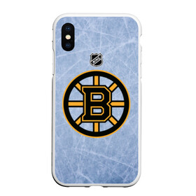 Чехол для iPhone XS Max матовый с принтом Boston Bruins в Рязани, Силикон | Область печати: задняя сторона чехла, без боковых панелей | Тематика изображения на принте: boston | boston bruins | hockey | nhl | бостон | бостон брюинз | кубок стенли | нхл | спорт | хоккей | шайба