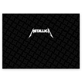 Поздравительная открытка с принтом METALLICA в Рязани, 100% бумага | плотность бумаги 280 г/м2, матовая, на обратной стороне линовка и место для марки
 | Тематика изображения на принте: matters metallica | music | nothing else | rock | trash metal | группа | металлика | музыка | музыканты | рок | трэш металл