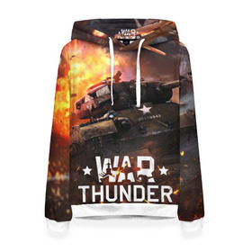 Женская толстовка 3D с принтом war thunder в Рязани, 100% полиэстер  | двухслойный капюшон со шнурком для регулировки, мягкие манжеты на рукавах и по низу толстовки, спереди карман-кенгуру с мягким внутренним слоем. | war thunder | war thunder 2019 | war thunder лучшие | war thunder самолеты | war thunder танки | вар тандер | игра war thunder | купить футболку war thunder | футболки war thunder