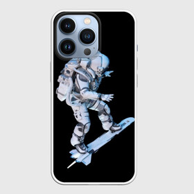 Чехол для iPhone 13 Pro с принтом Космонавт в Рязани,  |  | astronaut | black | cool | man | skateboard | space | space suit | suit | астронавт | космонавт | космос | костюм | прикольный | скафандр | скейтборд | человек | черный