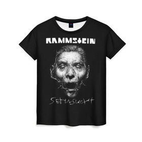 Женская футболка 3D с принтом Rammstein в Рязани, 100% полиэфир ( синтетическое хлопкоподобное полотно) | прямой крой, круглый вырез горловины, длина до линии бедер | du hast | heavy | herzeleid | metal | mutter | rammstein | reise | rosenrot | sehnsucht | till lindemann | группа | метал | рамштайн | рок | тилль линдеманн | хард