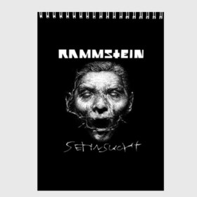 Скетчбук с принтом Rammstein в Рязани, 100% бумага
 | 48 листов, плотность листов — 100 г/м2, плотность картонной обложки — 250 г/м2. Листы скреплены сверху удобной пружинной спиралью | du hast | heavy | herzeleid | metal | mutter | rammstein | reise | rosenrot | sehnsucht | till lindemann | группа | метал | рамштайн | рок | тилль линдеманн | хард