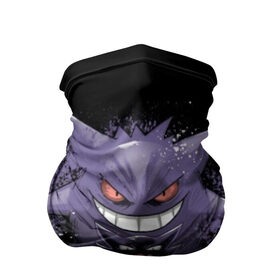 Бандана-труба 3D с принтом Pokemon Gengar Rubber в Рязани, 100% полиэстер, ткань с особыми свойствами — Activecool | плотность 150‒180 г/м2; хорошо тянется, но сохраняет форму | battle | drawing | entei | go | legendary | lugia | metagross | nintendo | pikachu | pokemon | raikou | squirtle | zapdos | брок | бульбазавр | мисти | монстр | пикачу | покемон | эш