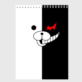 Скетчбук с принтом MONOKUMA (КАПЮШОН) | МОНОКУМА в Рязани, 100% бумага
 | 48 листов, плотность листов — 100 г/м2, плотность картонной обложки — 250 г/м2. Листы скреплены сверху удобной пружинной спиралью | anime | bear | black  white | danganronpa | kurokuma | monodam | monokuma | monomi | monotaro | pink | rabbit | school | shirokuma | аниме | главарь | мoноми | монокума | черно белый | школа